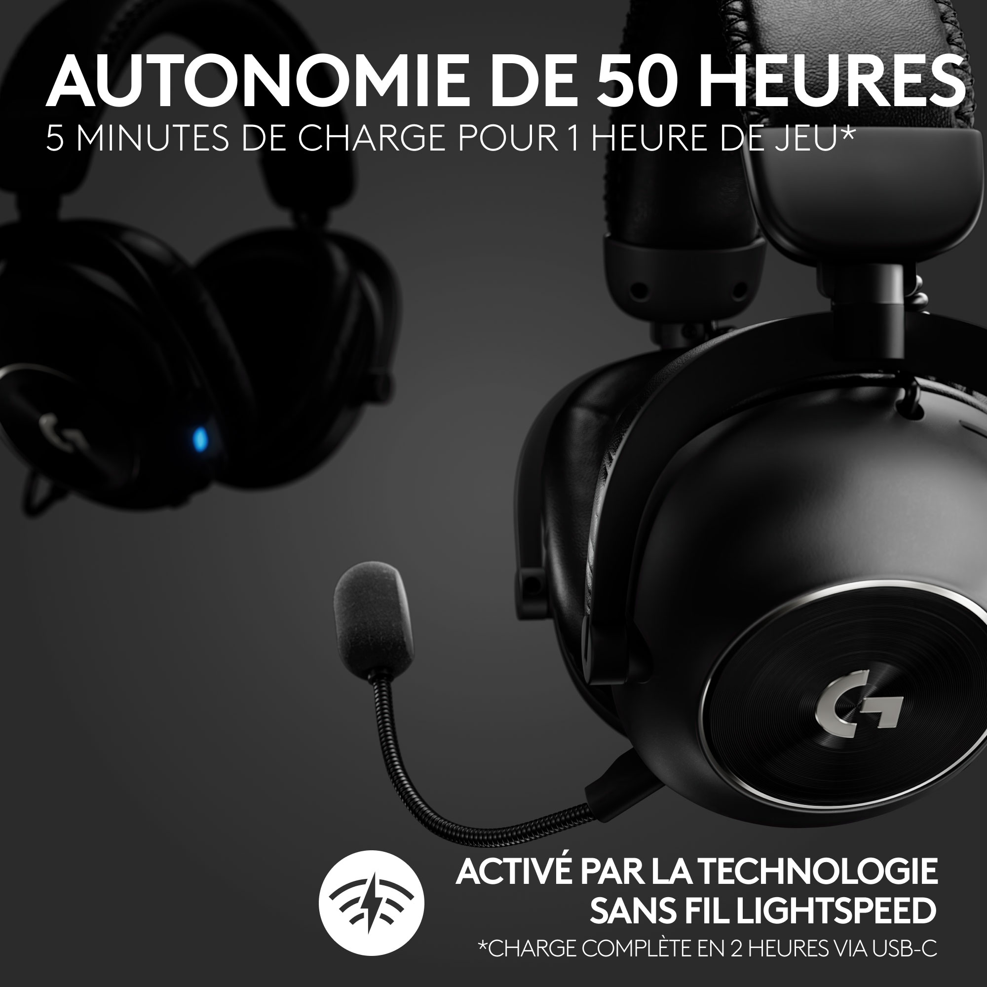 Logitech G Pro X 2 Lightspeed (Noir)