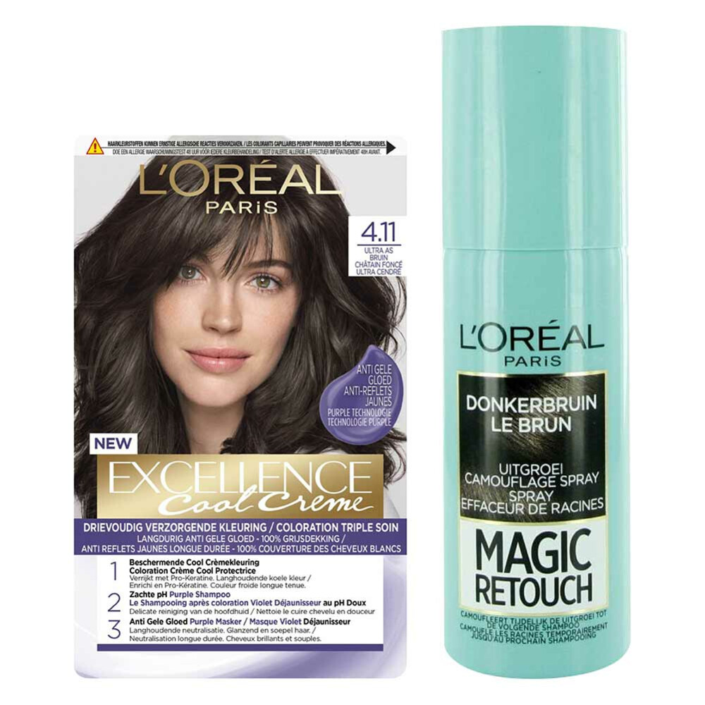 L'Oréal Cool Cream -Bruin + Uitgroeispray Pakket