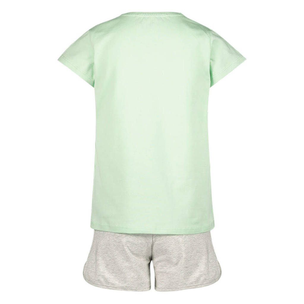 ESPRIT T-shirt + short lichtgroen/lichtgrijs melange