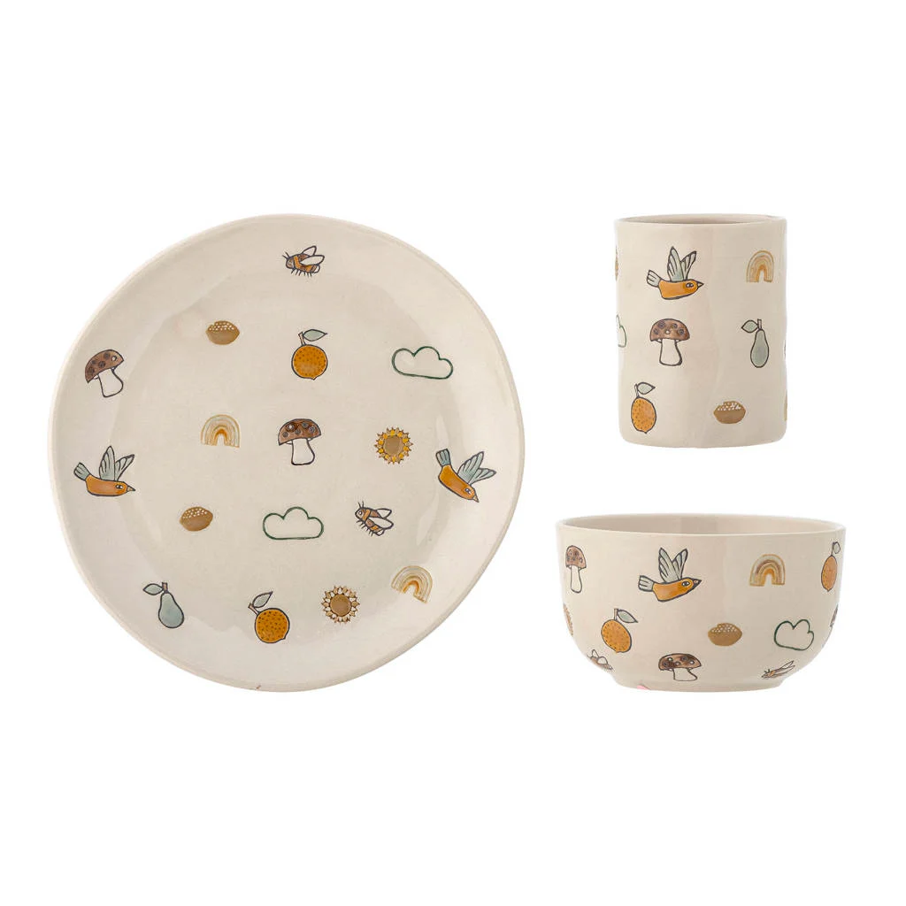 Bloomingville Mini serviesset Agnes (set van 3)
