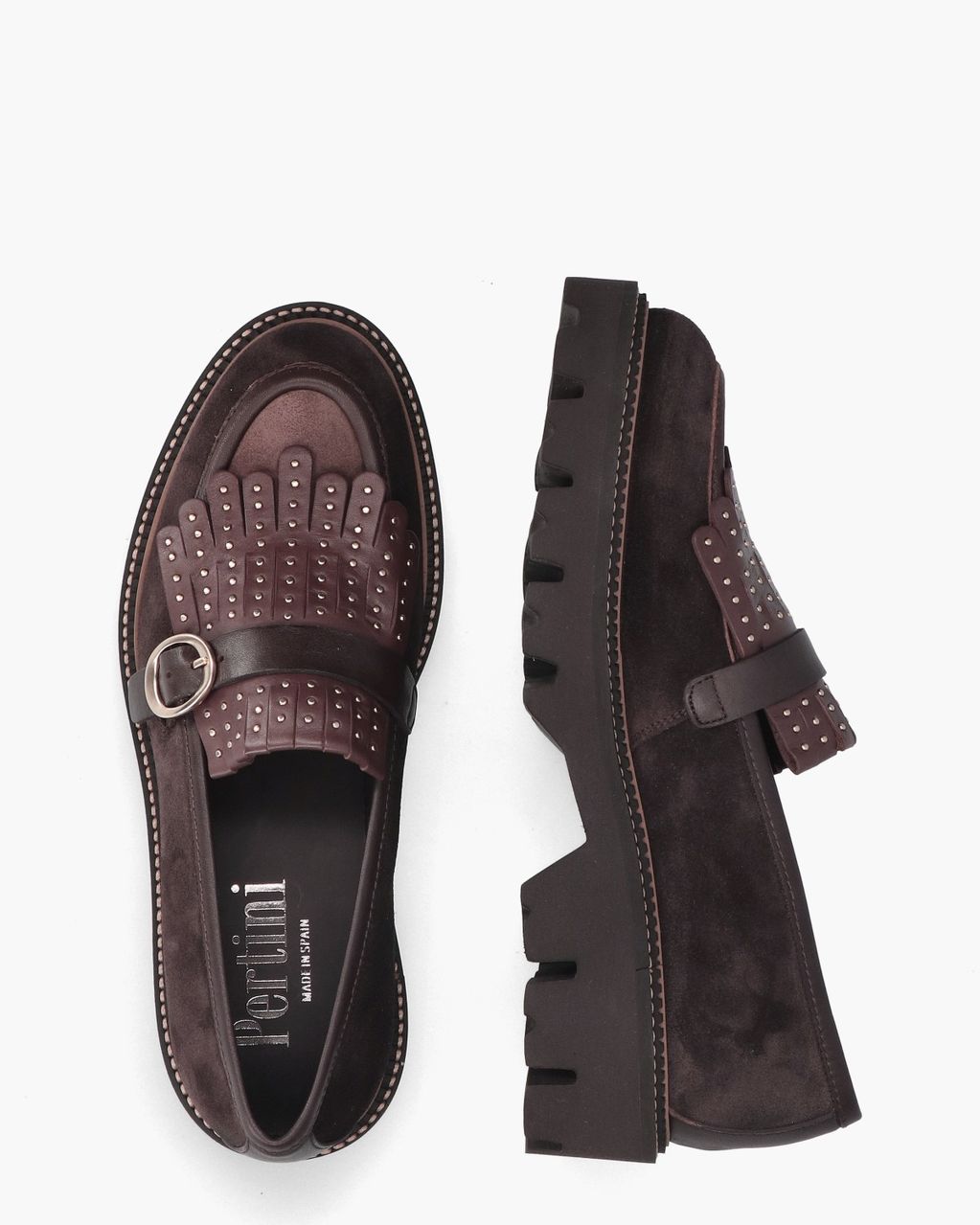 Pertini 33104 Donkerbruin Damesloafers