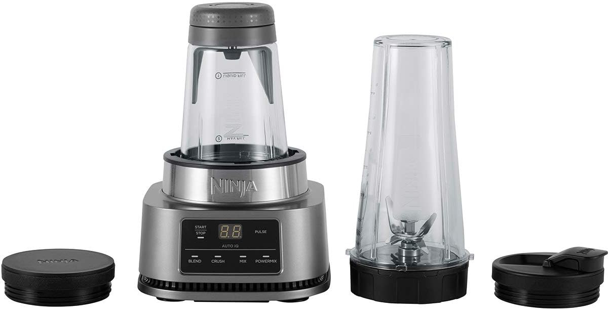 Foodi 2in1 Power Nutri Mixer Standmixer Smoothie Maker mit Auto-iQ (CB100EU) - Silber