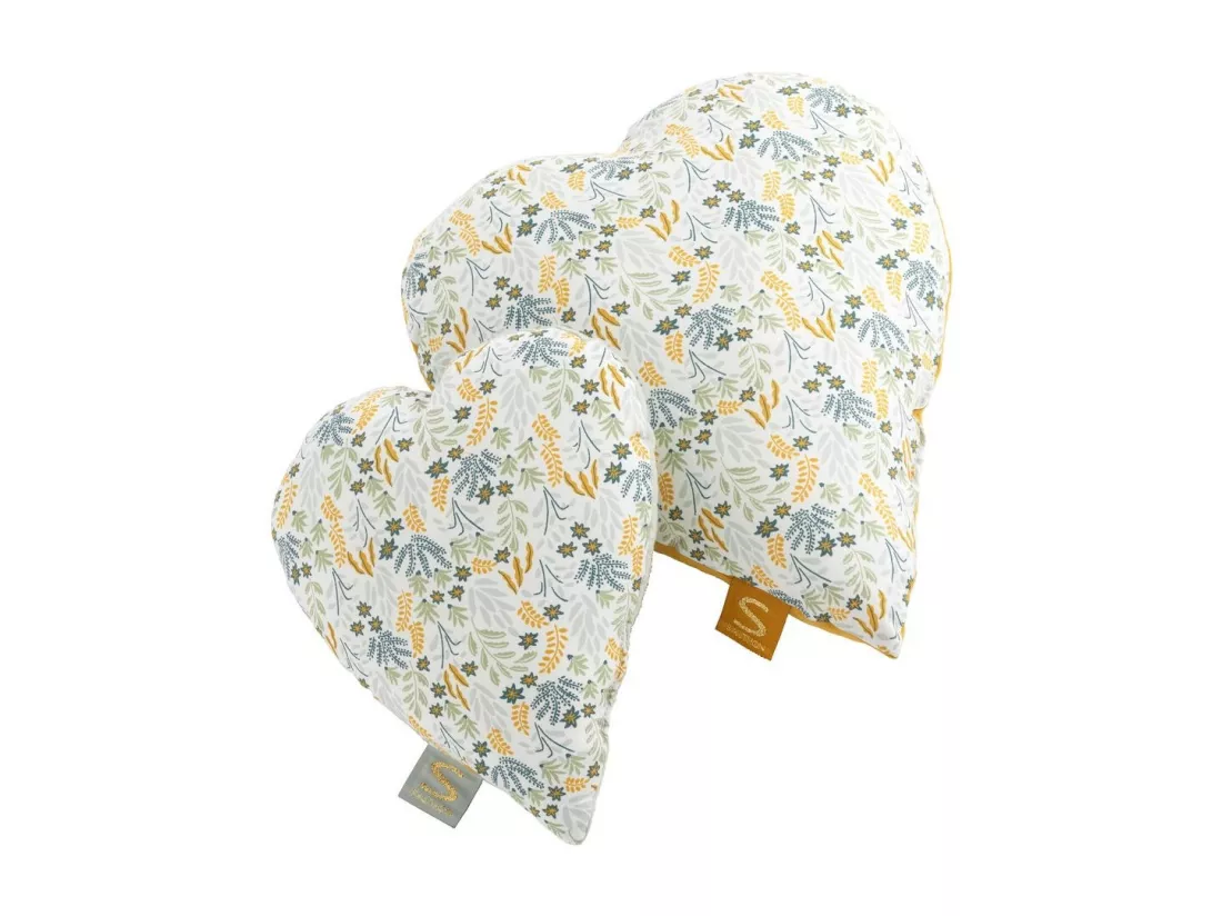 Coussin déco 30x30cm en coton jaune