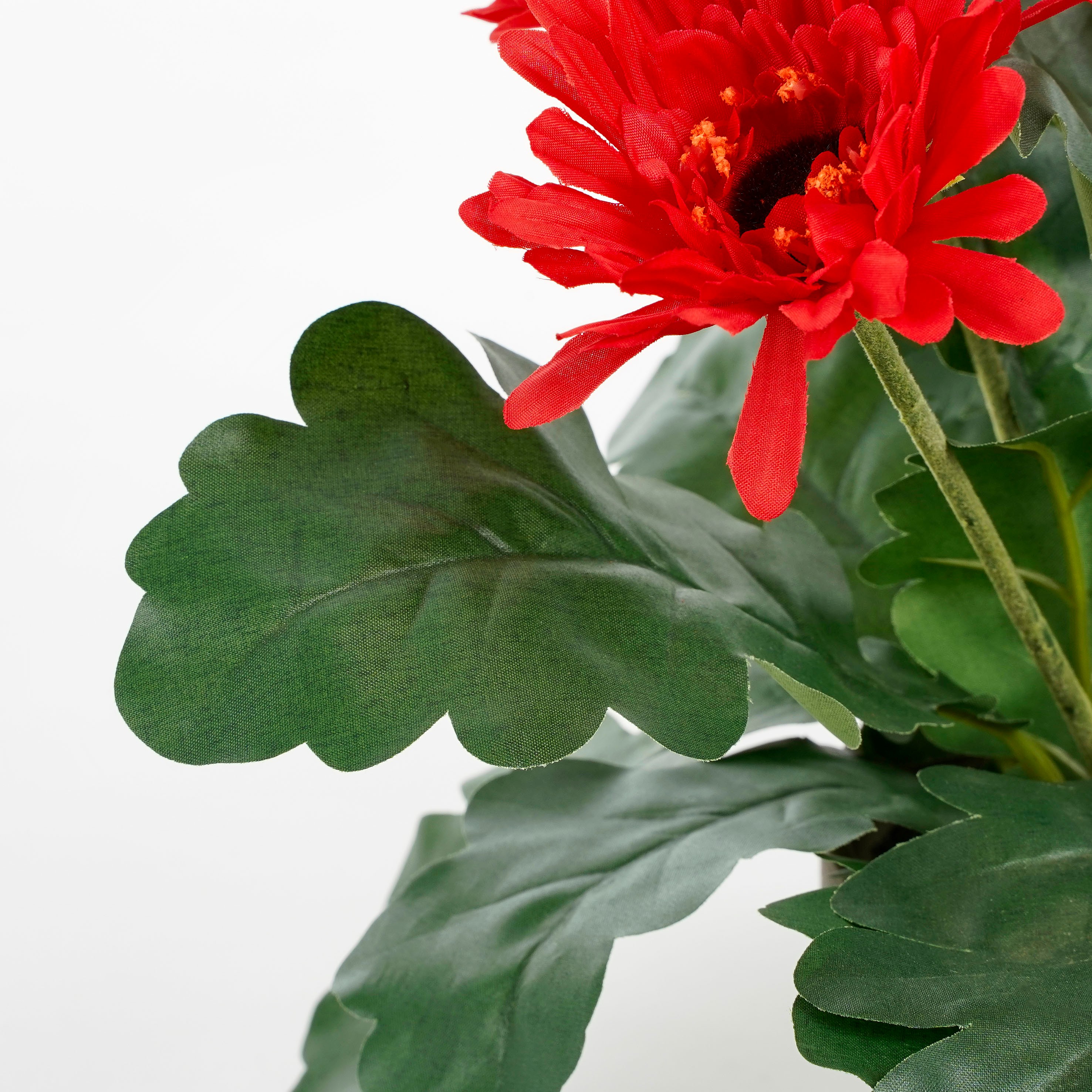 Mica decorations - gerbera artificielle rouge en pot h35