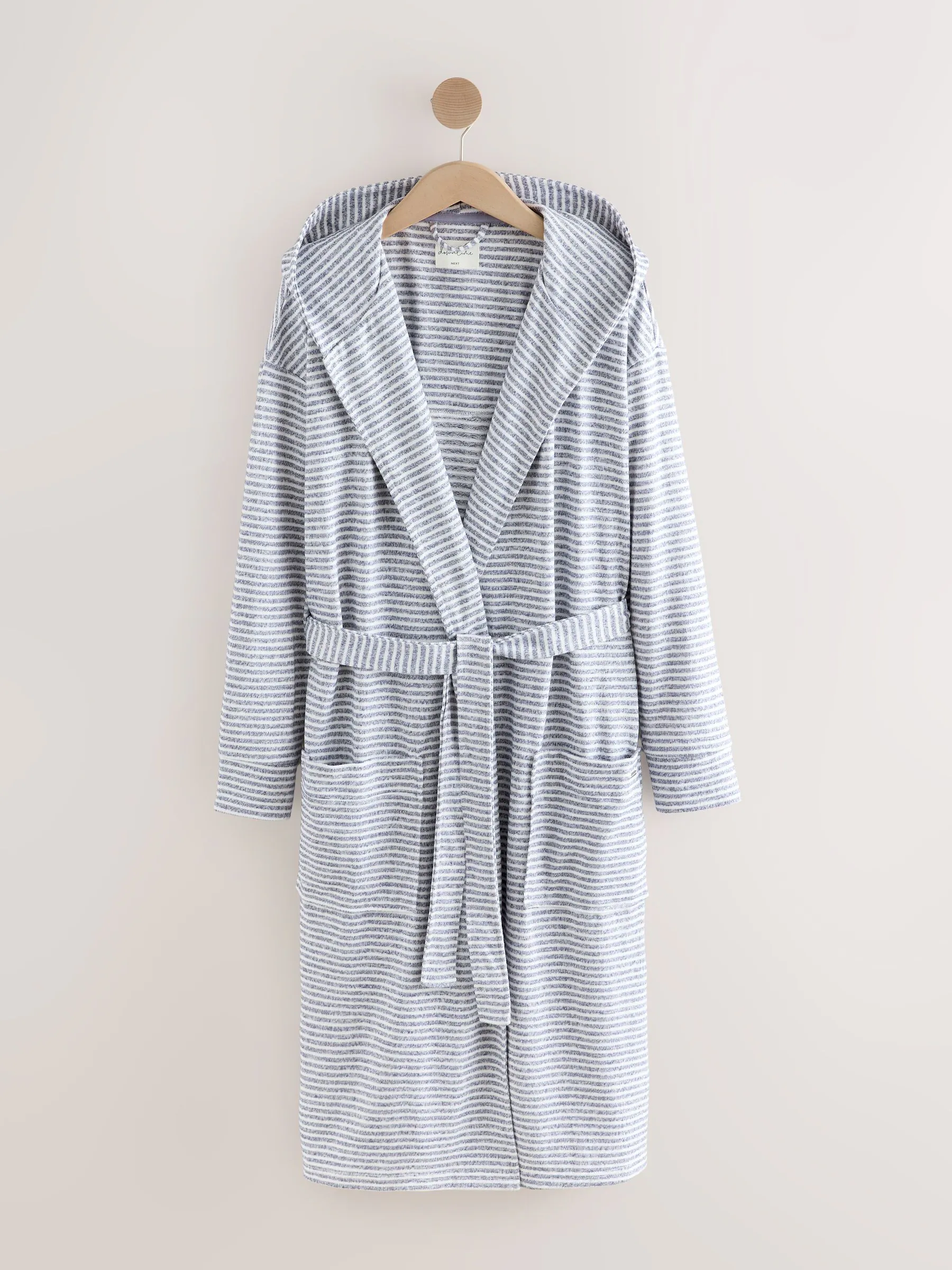 Grijze streep - Cosy Lightweight Dressing Gown