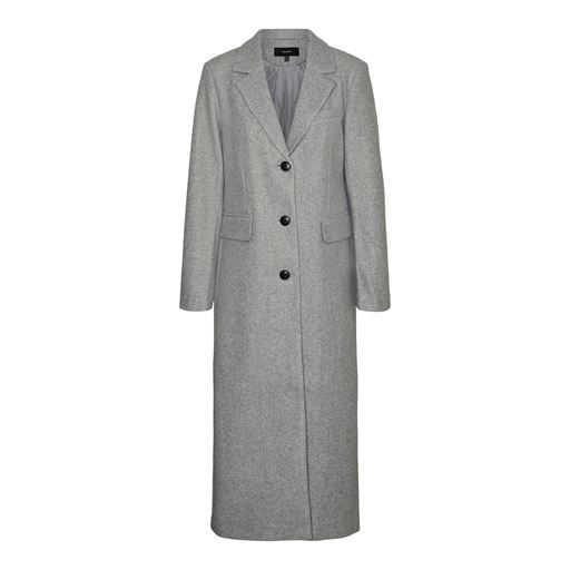 Vero Moda Vincemilan Lang Frakke, Light Grey Melange, XL