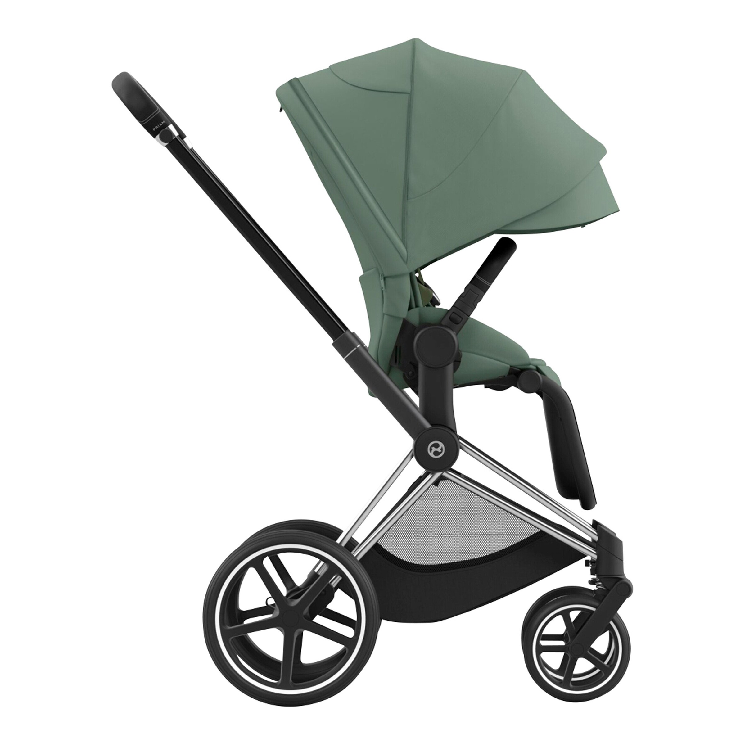 Cybex - PLATINUM Kombikinderwagen PRIAM Comfort Bundle chrome black / leaf green