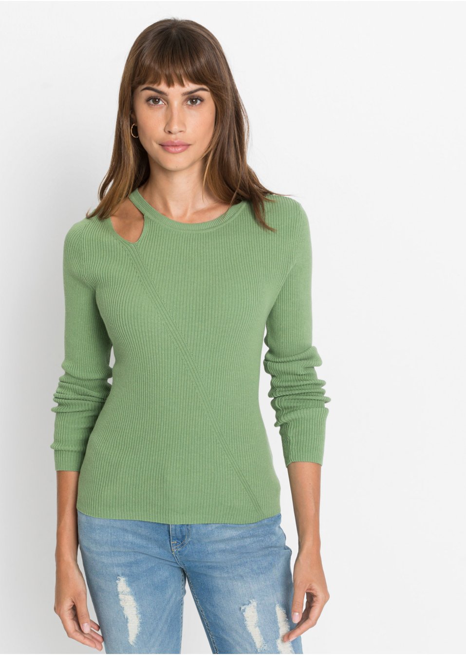 Pull à découpe