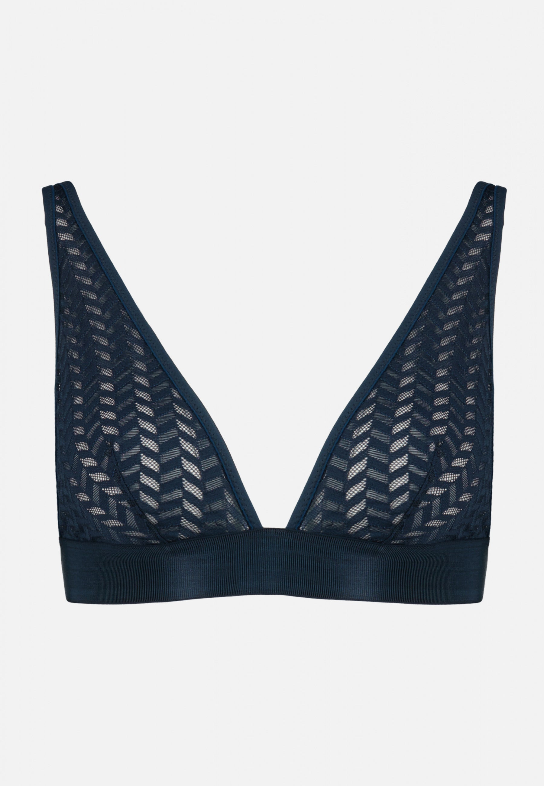 Foulard sans armature en dentelle-Agathe Marine
