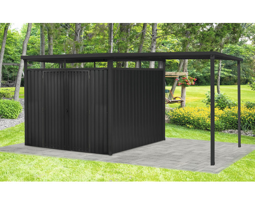 PERGART Rheinfelden 108 tuinhuis inclusief lessenaarsdak 568 x 245 cm antraciet