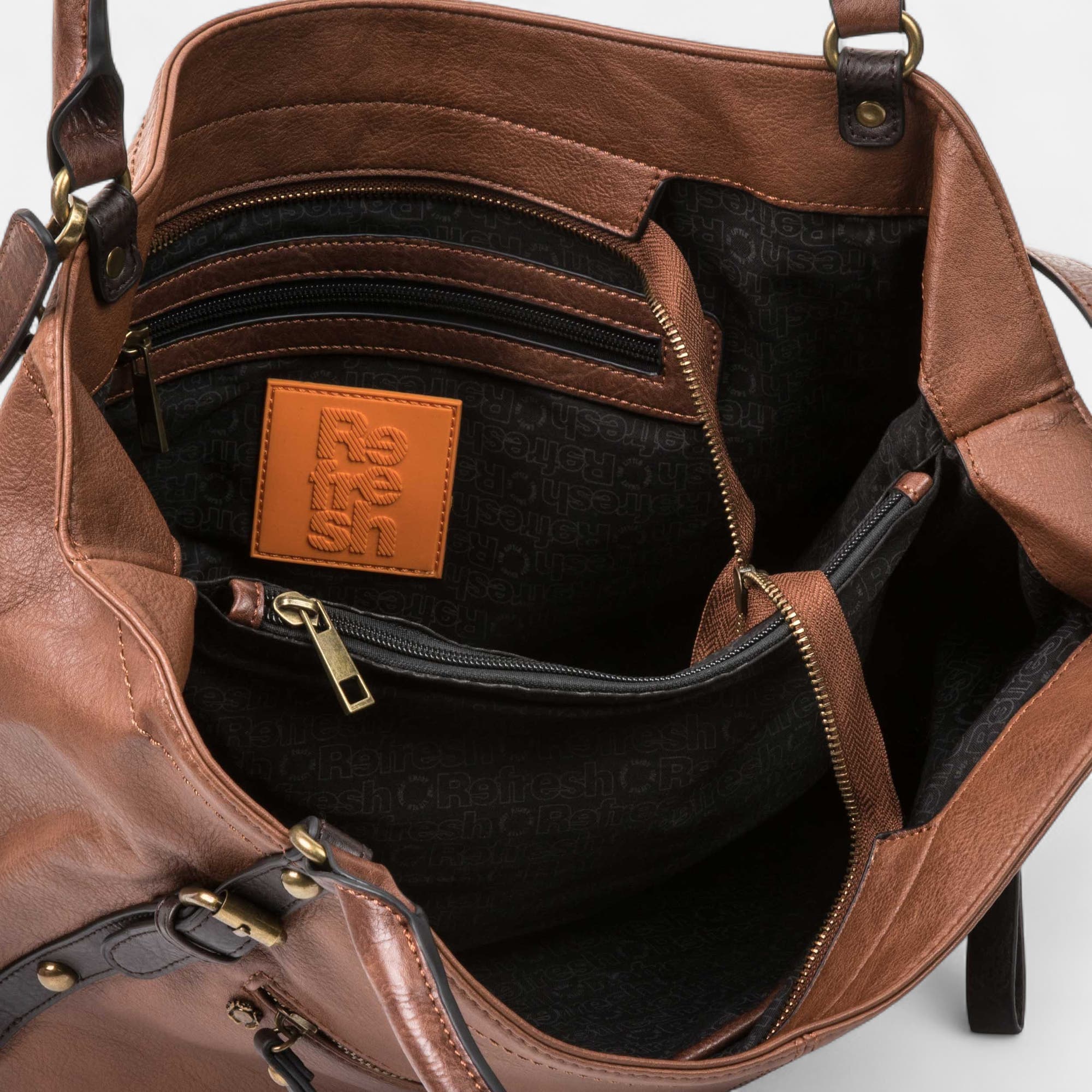 Sac de shopping marron
