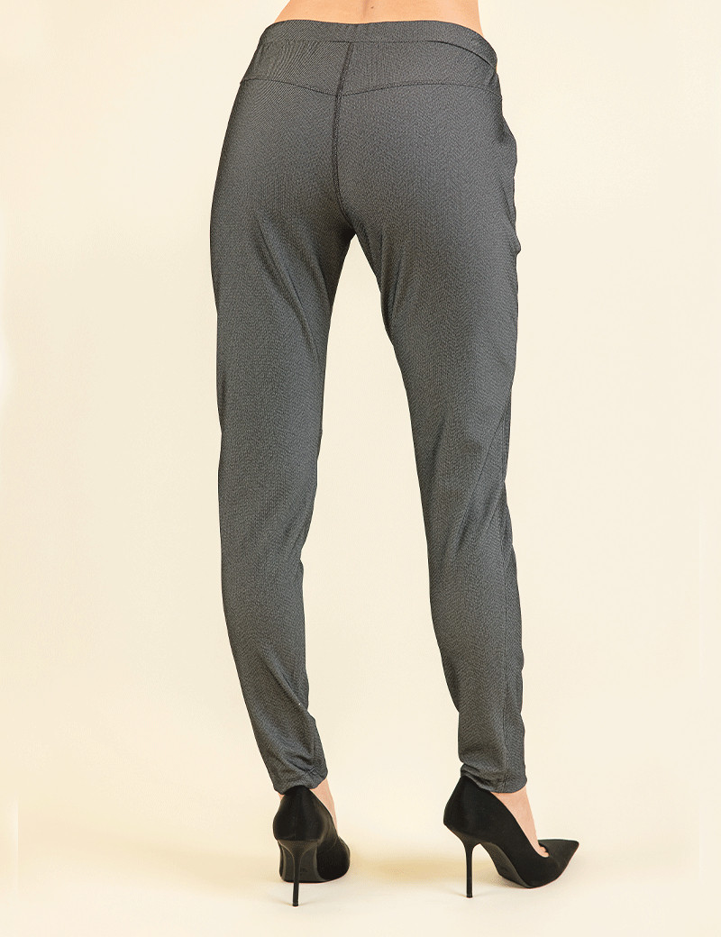 HBT ECLECTIC DENIM | CHEVRONS CRUZ PANTALON FEMME NOIR/ANTHRACITE
