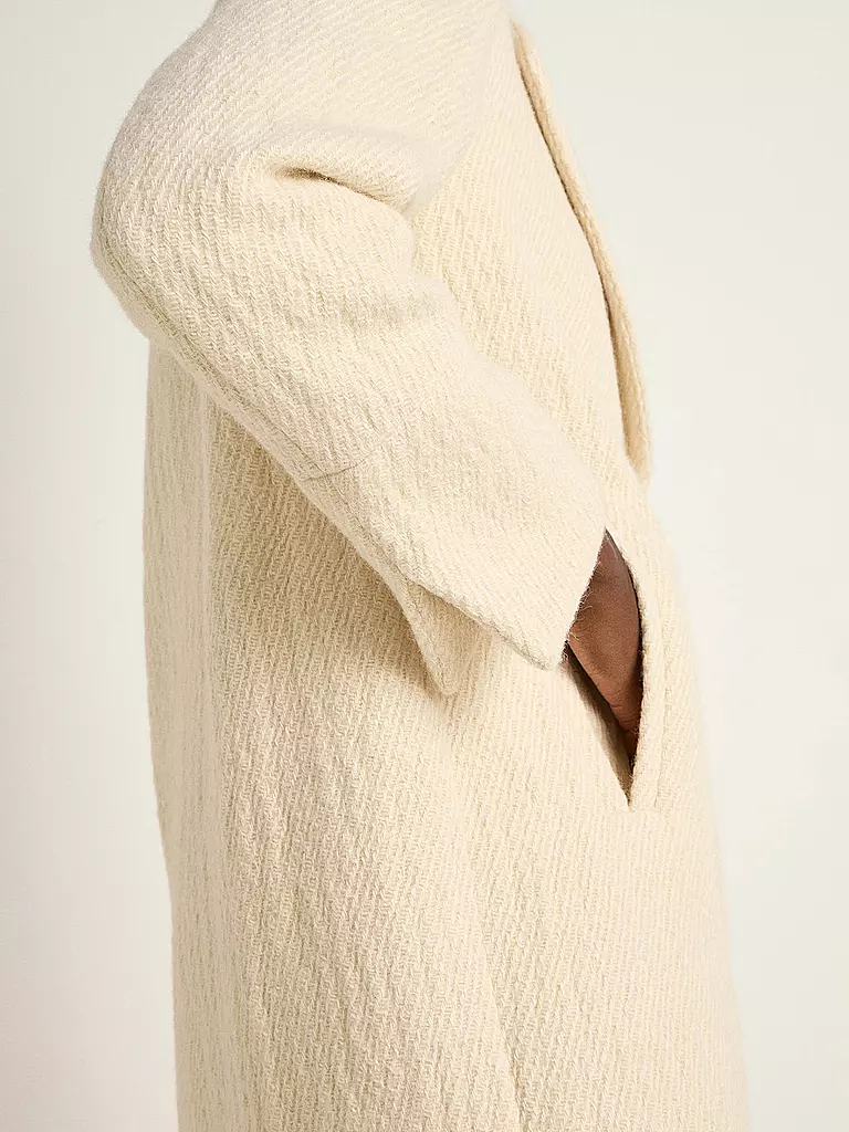 LANIUS Wollmantel creme