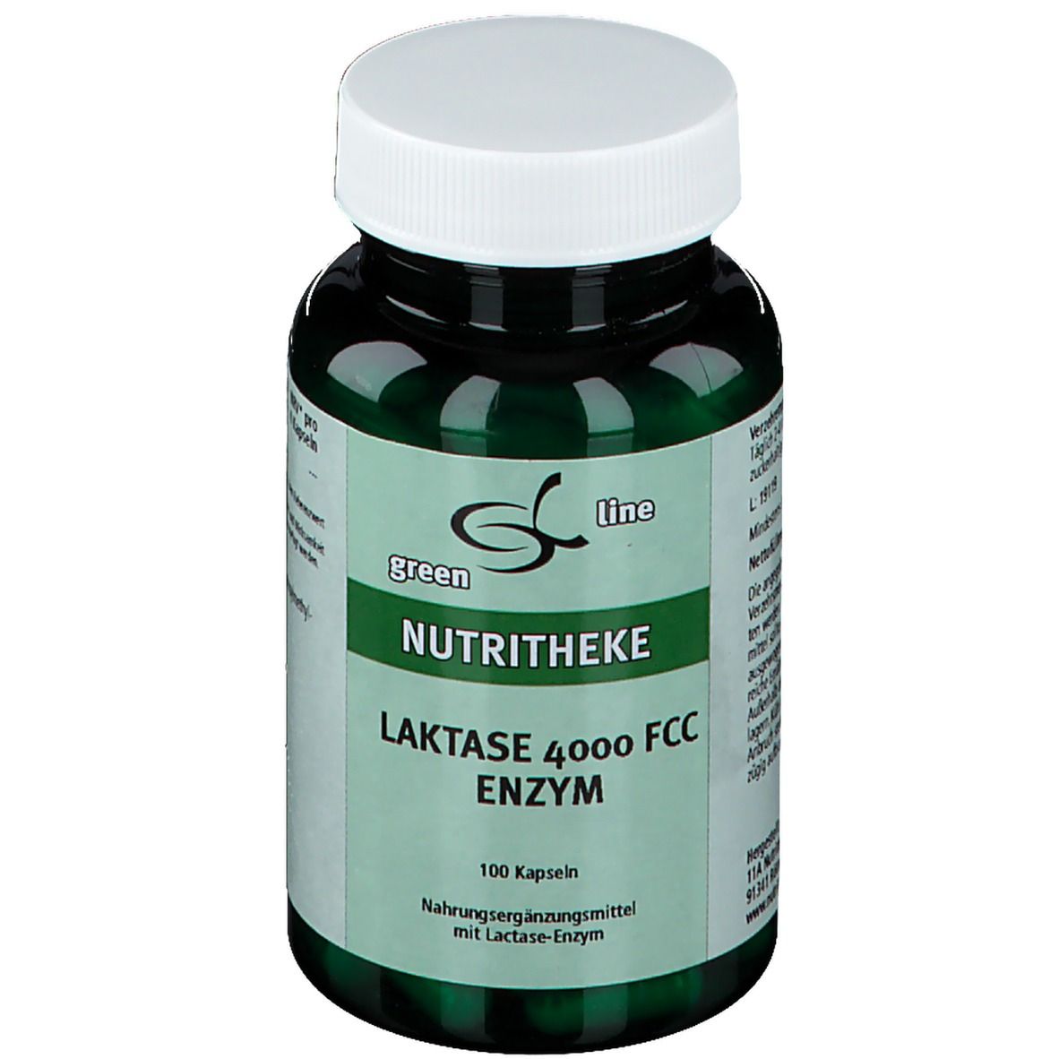 green line NUTRITHEKE Laktase 4000 FCC Enzym
