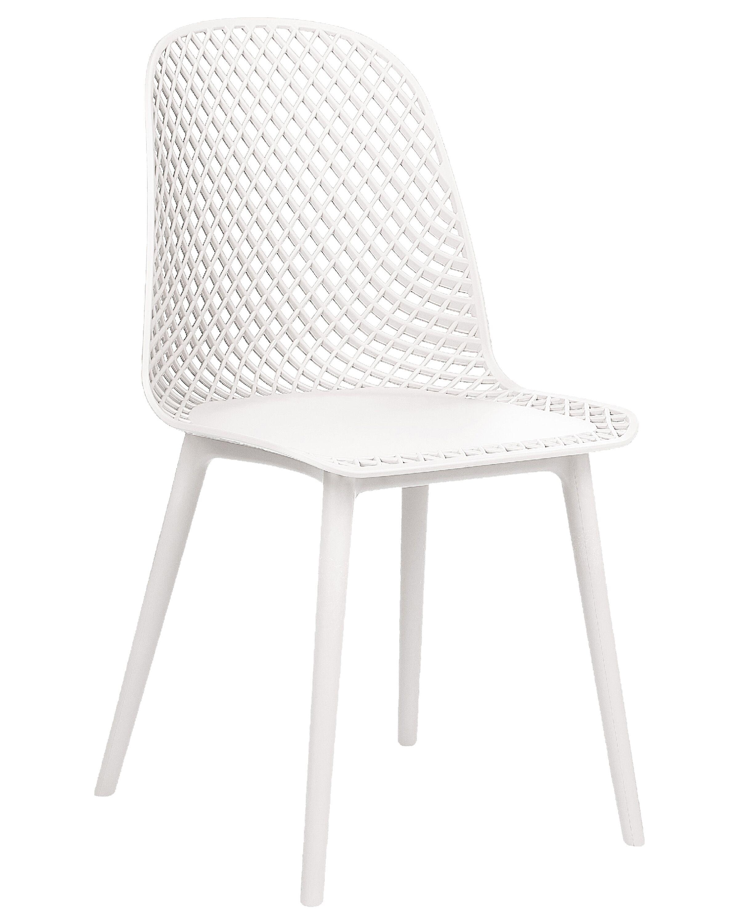Set van 4 eetkamerstoelen EMORY Wit