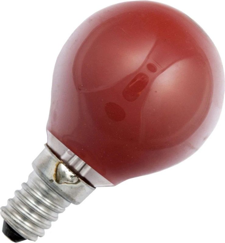 Schiefer - 419951455 - Bolgloeilamp - Rood - E14 - 25 Watt