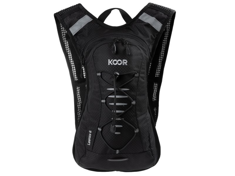 KOOR Rucksack Leenza 6 l, Schwarz Funktionaler und bequemer Bikerucksack