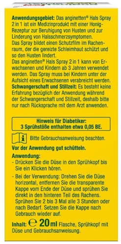 ANGINETTEN Hals Spray 2 in 1 20ml