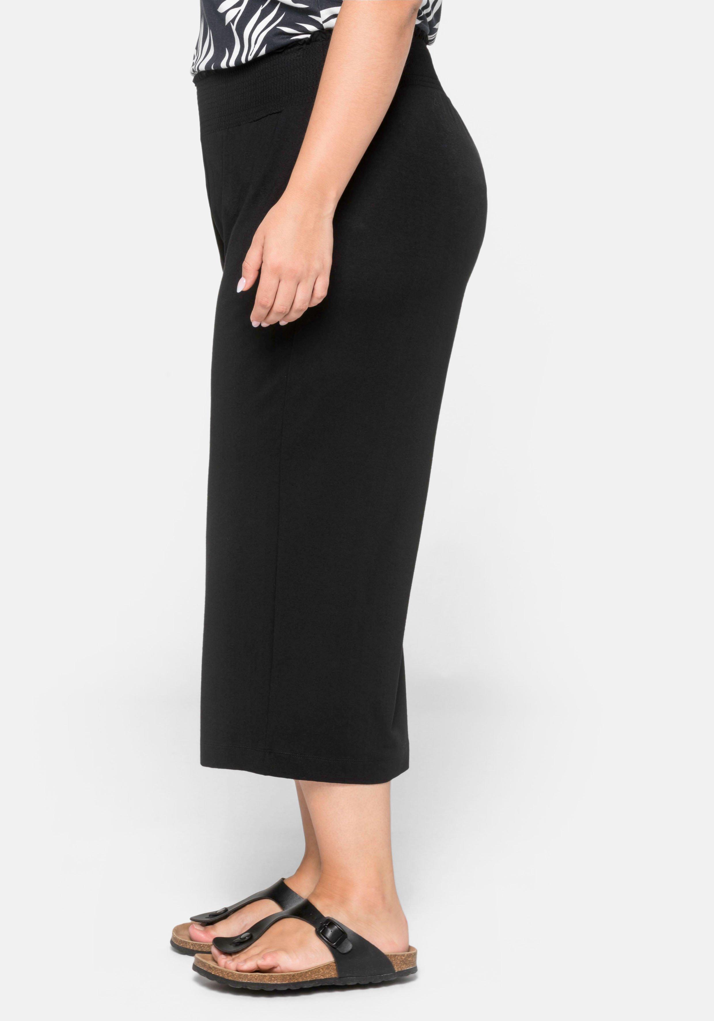 Weite Jerseyhose in 3/4-Länge