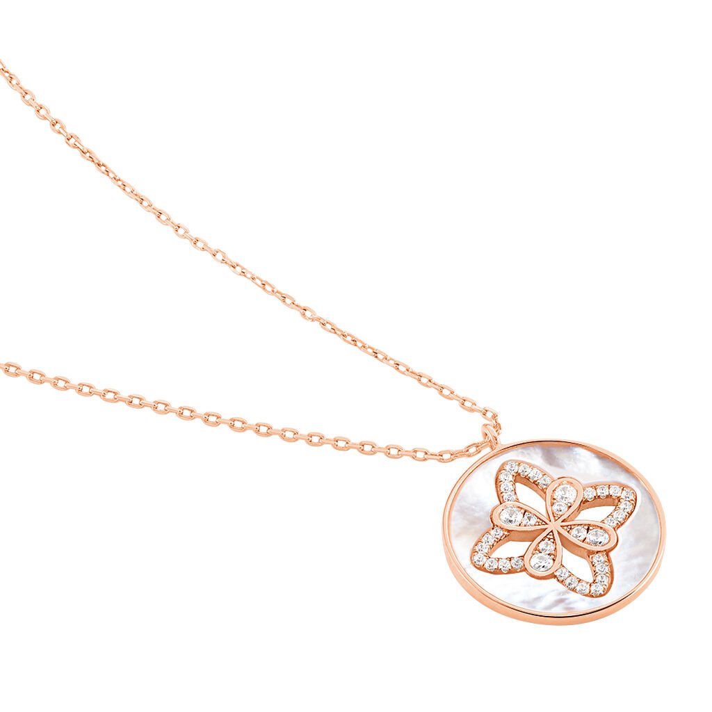 Collier Alexine Argent Rose Oxyde De Zirconium