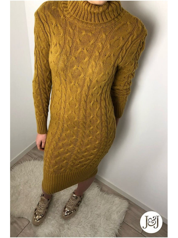 Robe pull moutarde Helsinki