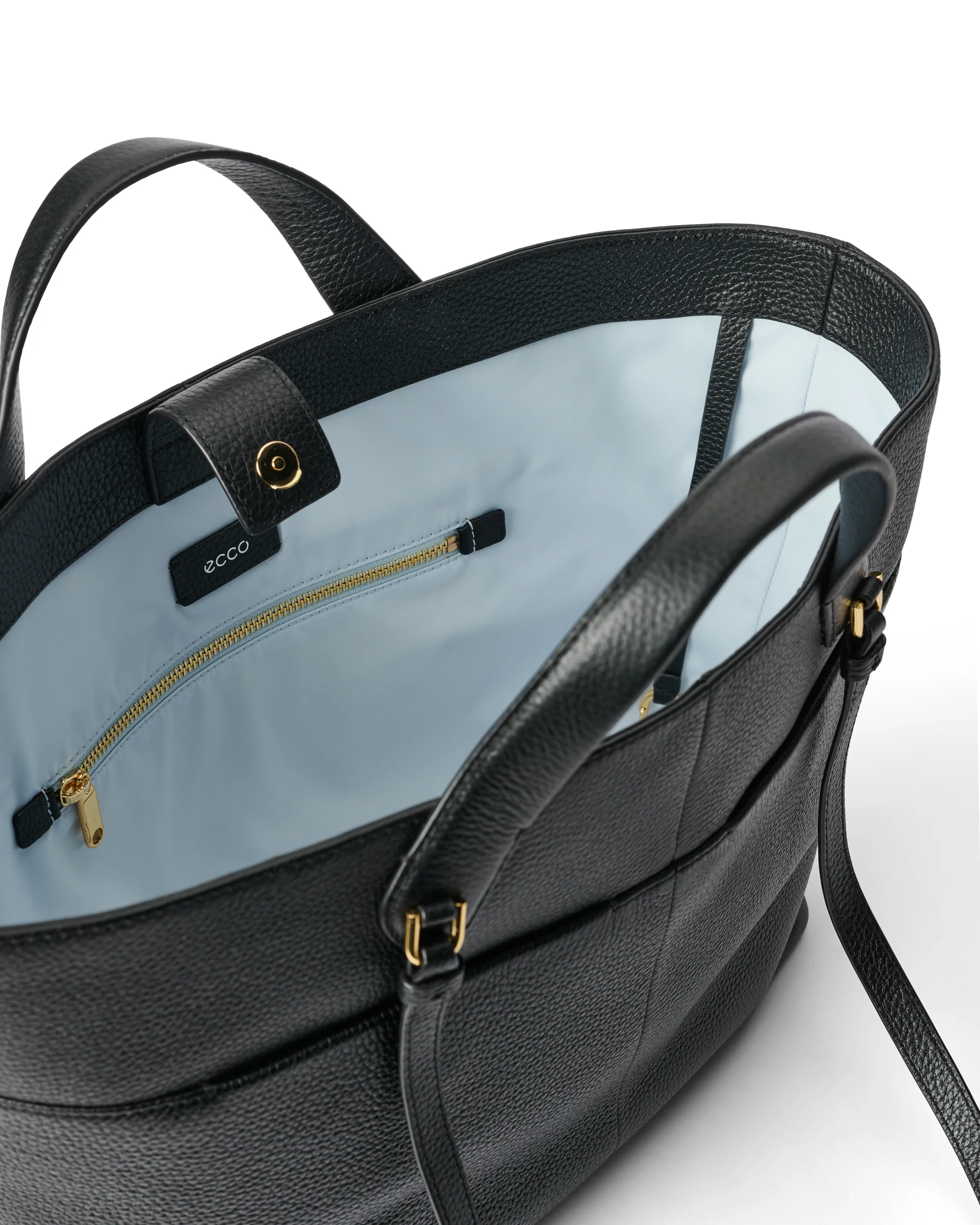 ECCO Tote Shopper aus Leder Schwarz 28X44X14,5 cm