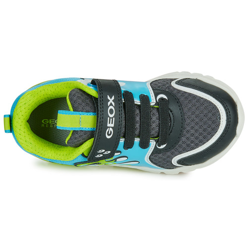 Geox - J CIBERDRON BOY - Noir / Bleu / Vert
