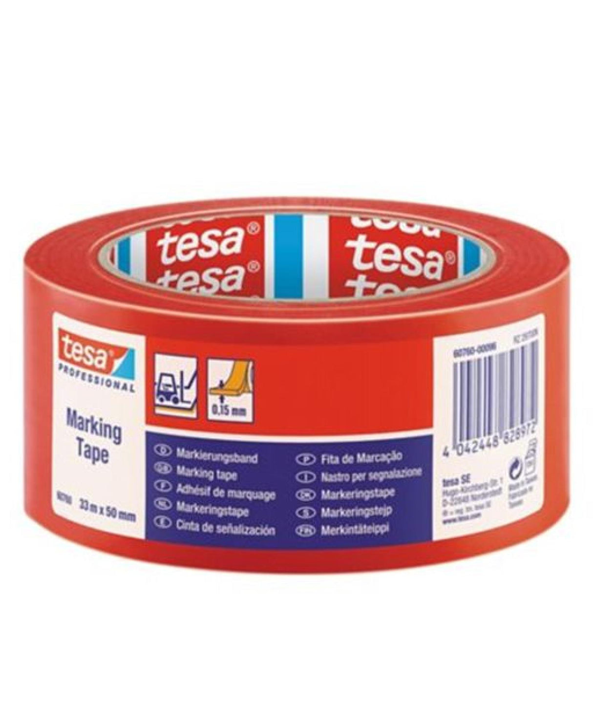 Tesa<br>Gulvtape Professional 60760, 50 mm x 33 m (6-pakning)