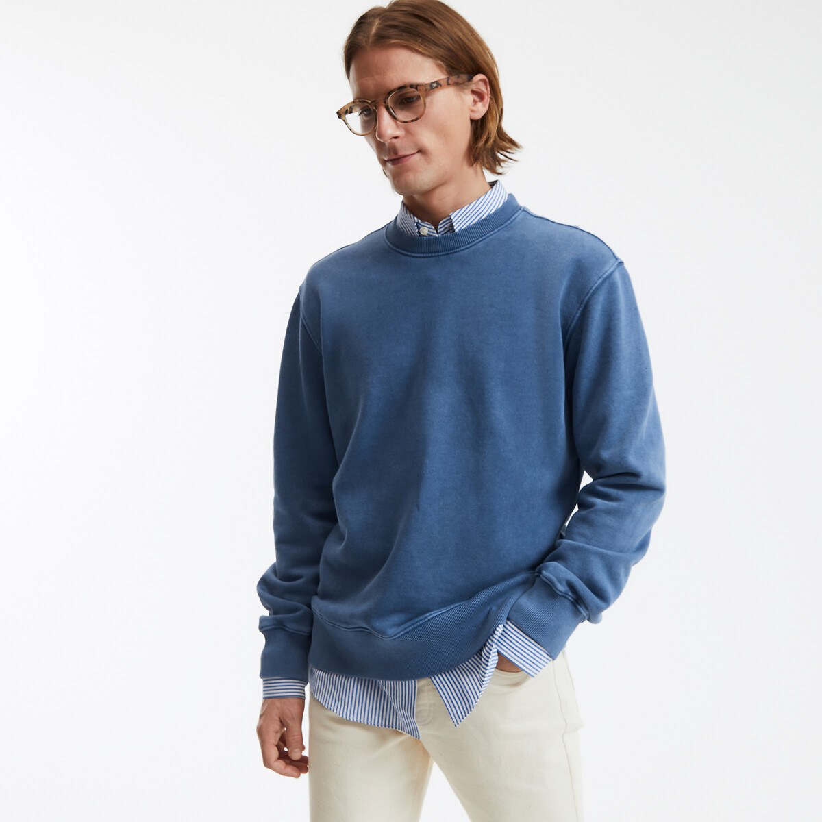 COLEÇÕES LA REDOUTE<br>Suéter folgado com gola redonda