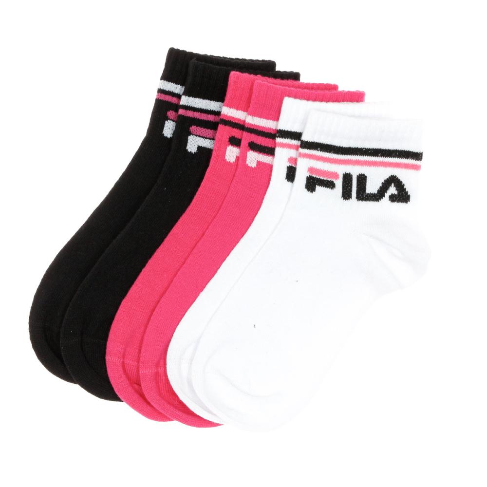 Fila x3 Chaussettes Noir/Rose/Blanc Enfant Fila Quarter