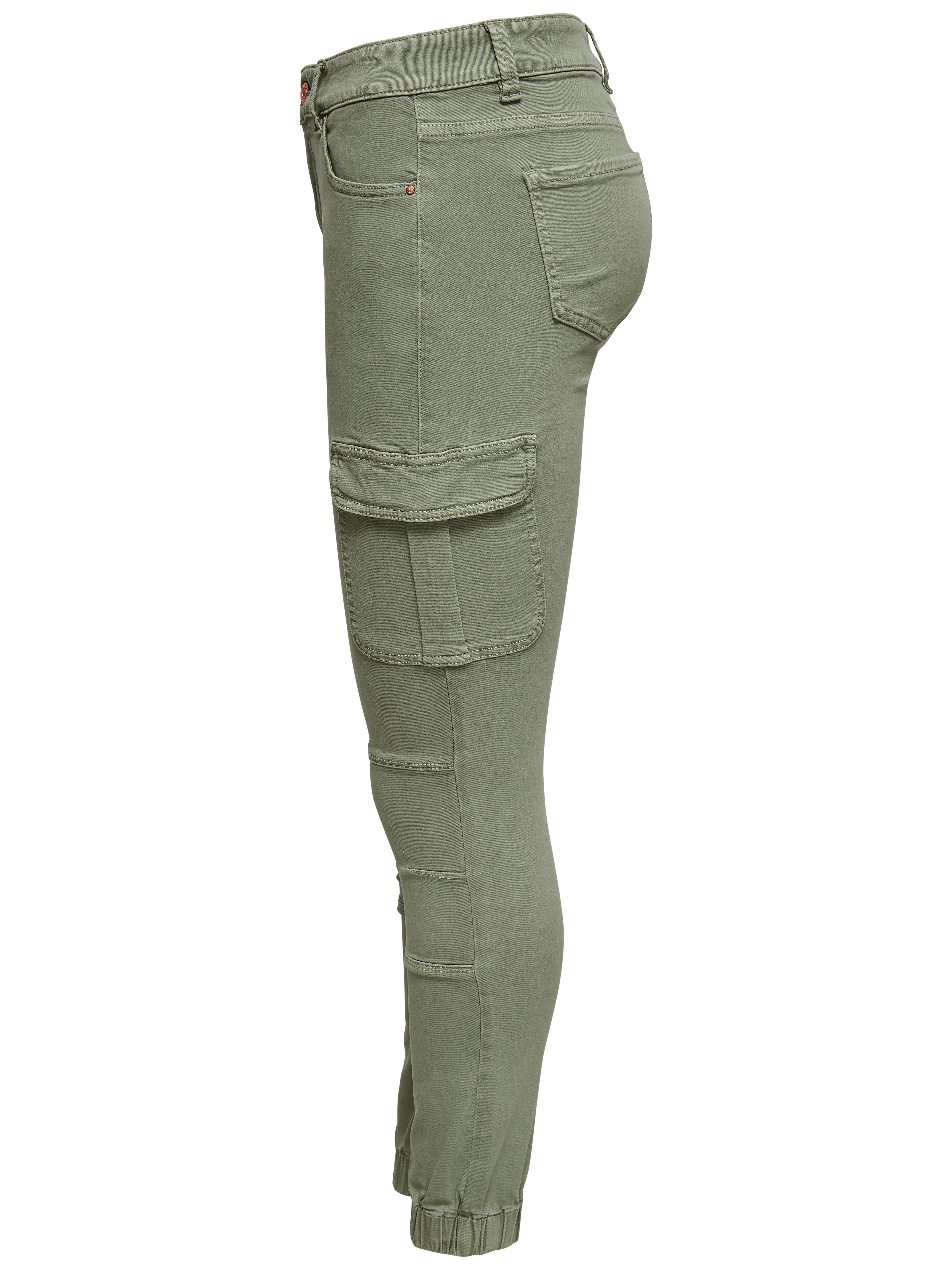 ONLMISSOURI Mittlere Taille Slim Fit Cargo-Hose Oil Green