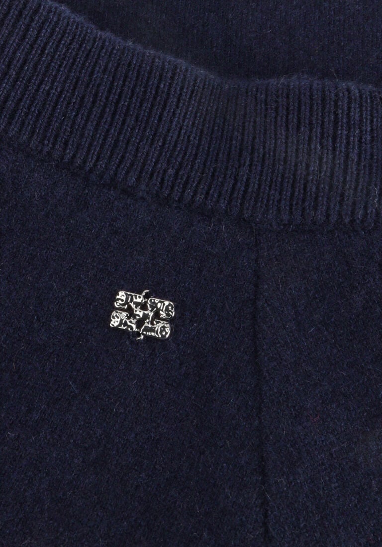 donkerblauwe ganni rokken cashmere wool skirt