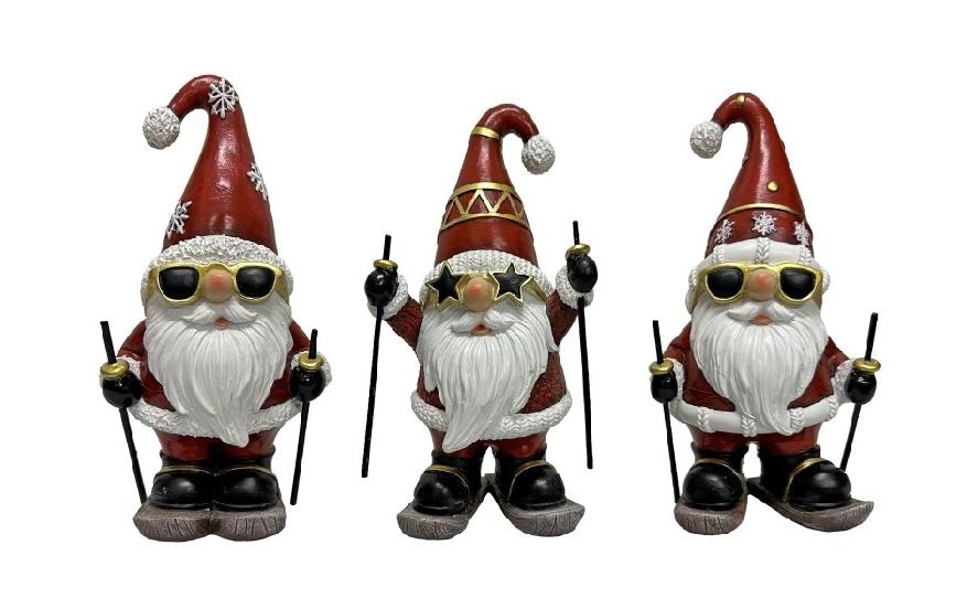 Weihnachtsfigur »Dameco Santa auf Ski 3-er Set«