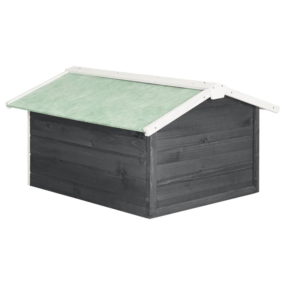 Garage de tondeuse à gazon 72x87x50 cm gris et blanc sapin