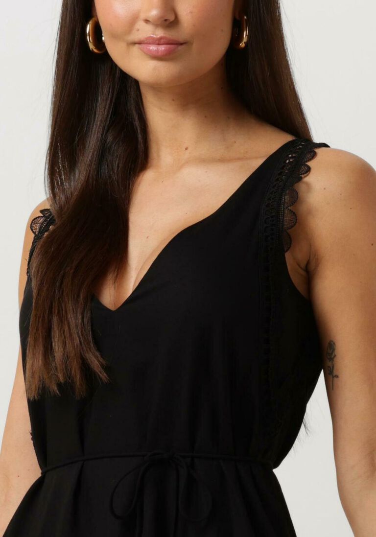 zwarte suncoo midi jurk cristy