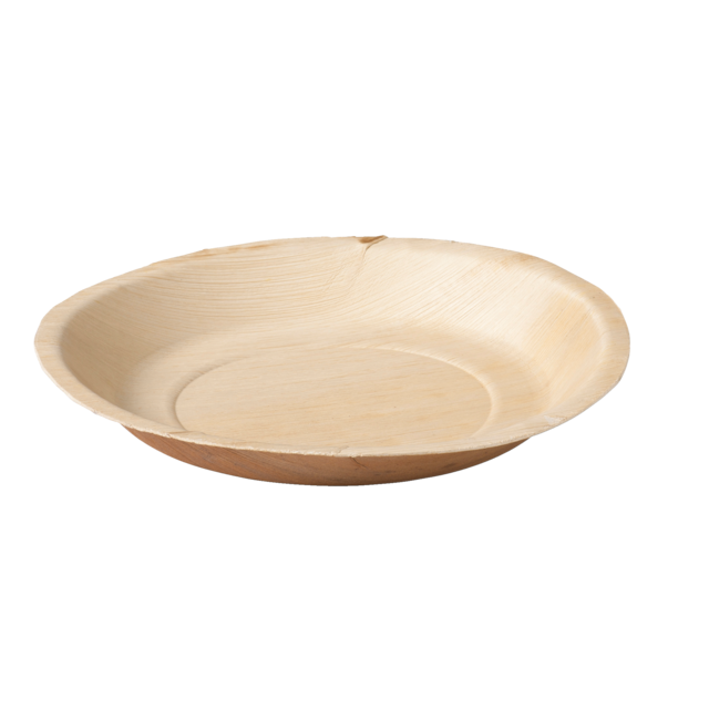 Depa Bord, rond, 1-vaks, palmblad, Ø26cm, naturel