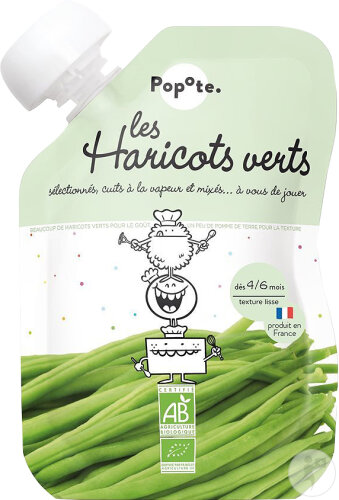 Popote Gourde Haricots Verts Dès 4/6 Mois Bio 120g