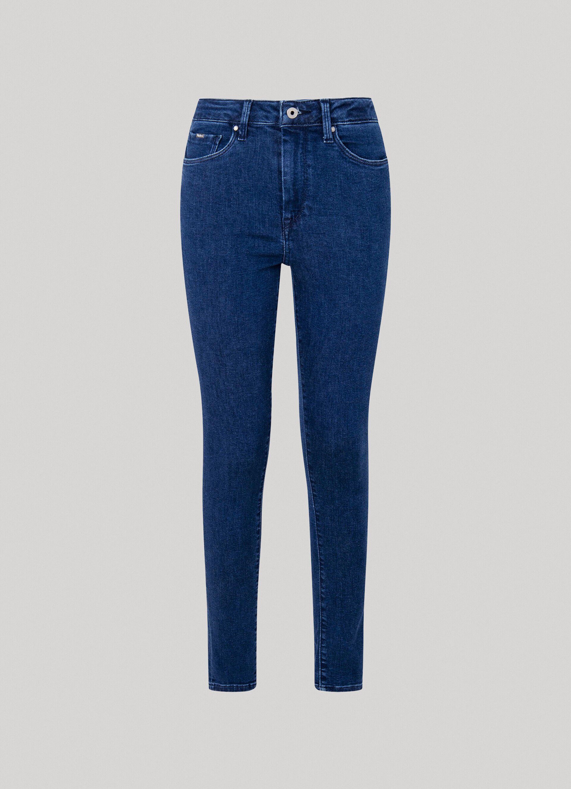 Calça jeans skinny de cintura alta estilo regent fit - jeans