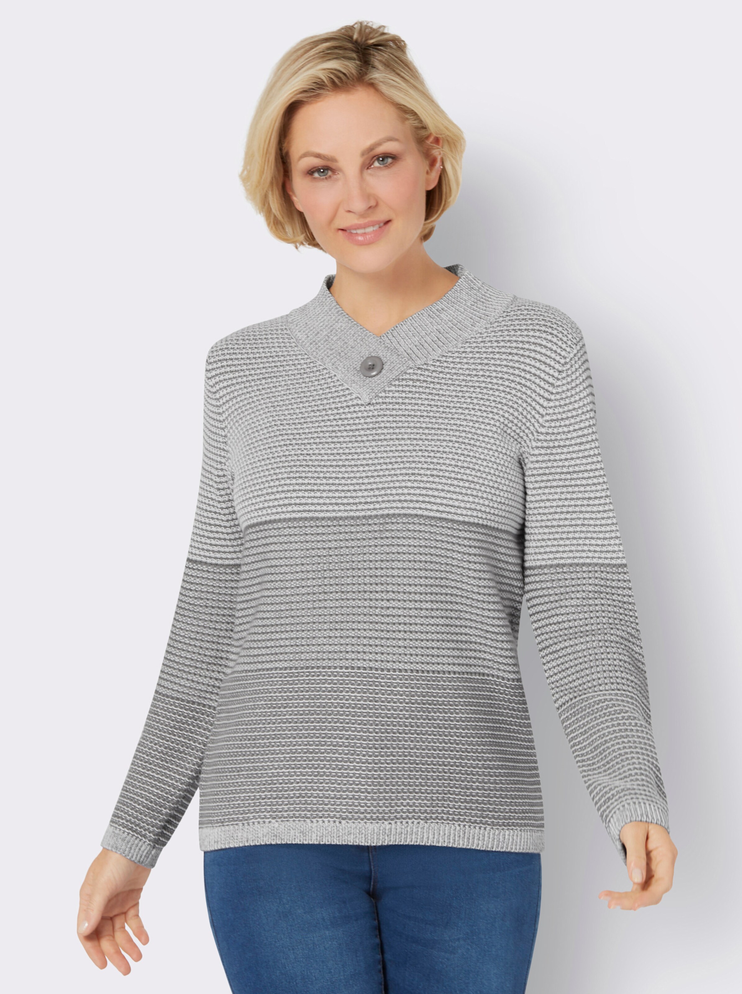 V-Ausschnitt-Pullover