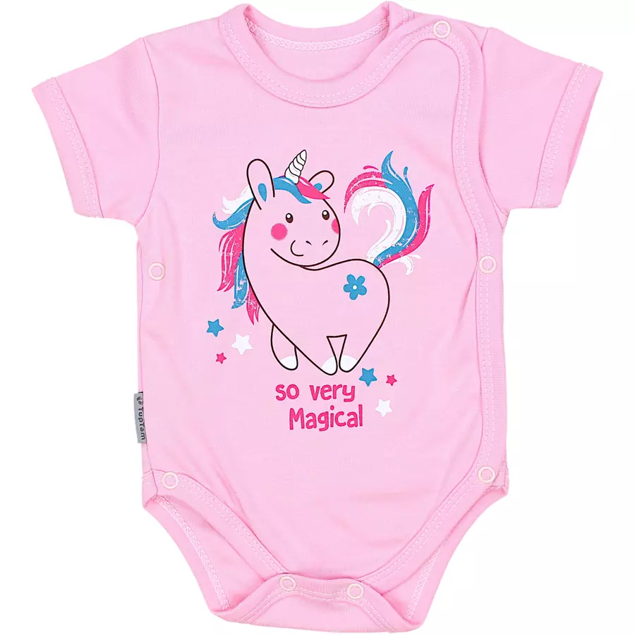TupTam Baby Mädchen Kurzarm Wickelbody 5er Set rosa