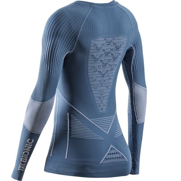 T-shirt thermique X-BIONIC ENERGY ACCUMULATOR 4.0 SHIRT LG SL WMN MINERAL BLUE/ARCTIC WHITE