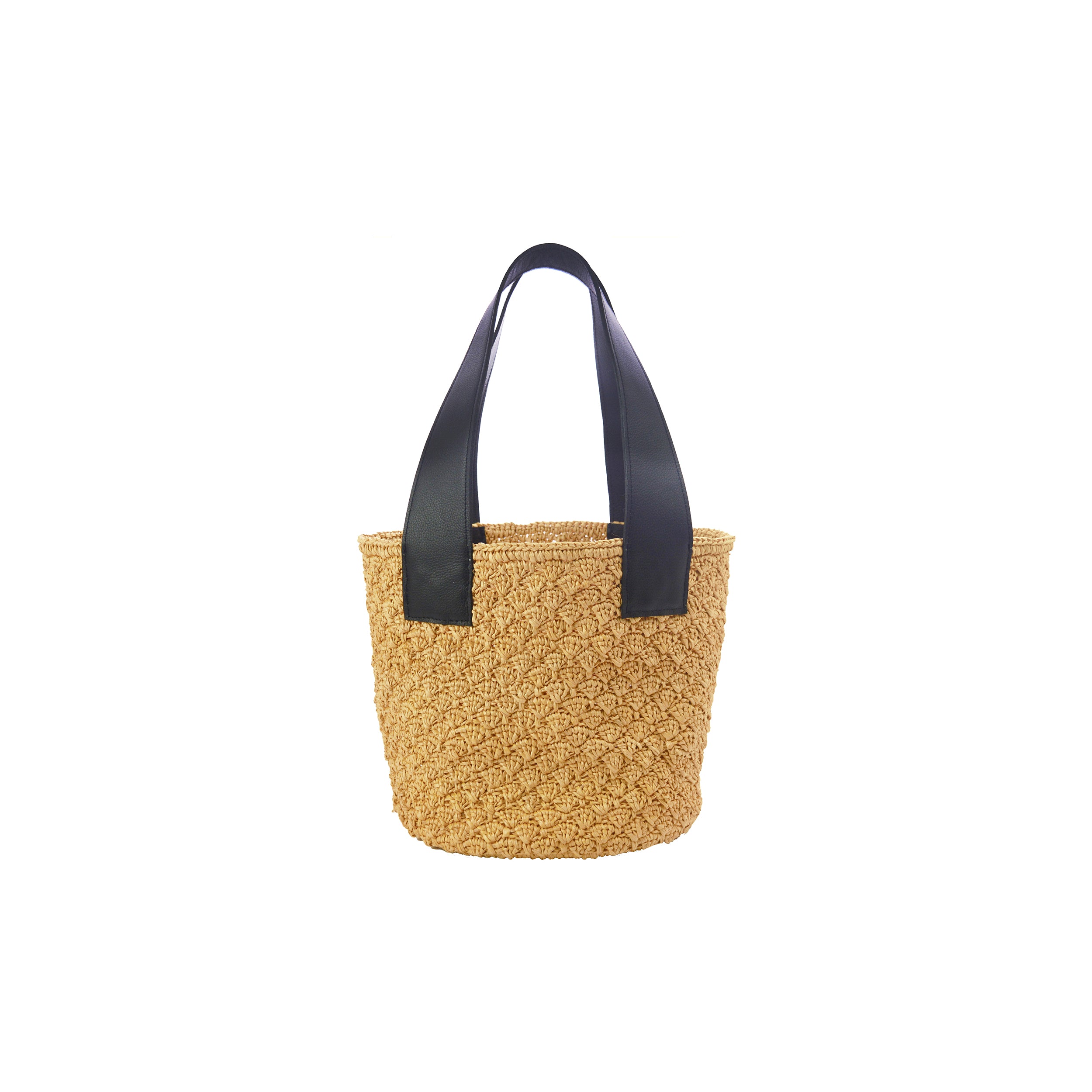 Sac cabas souple moyen à motif coquillages avec anse en cuir