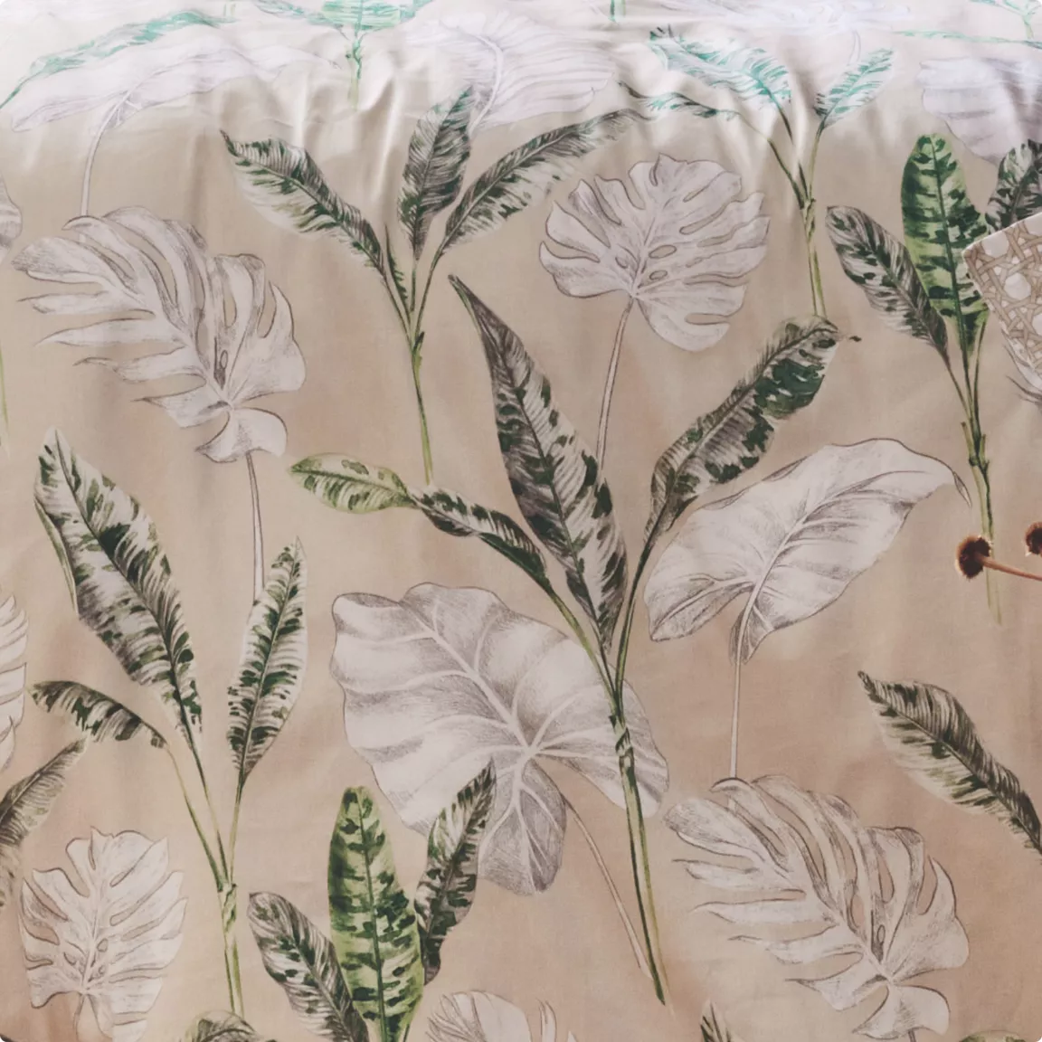 Housse de couette satin de coton (200 x 200 cm) Voyage Verte