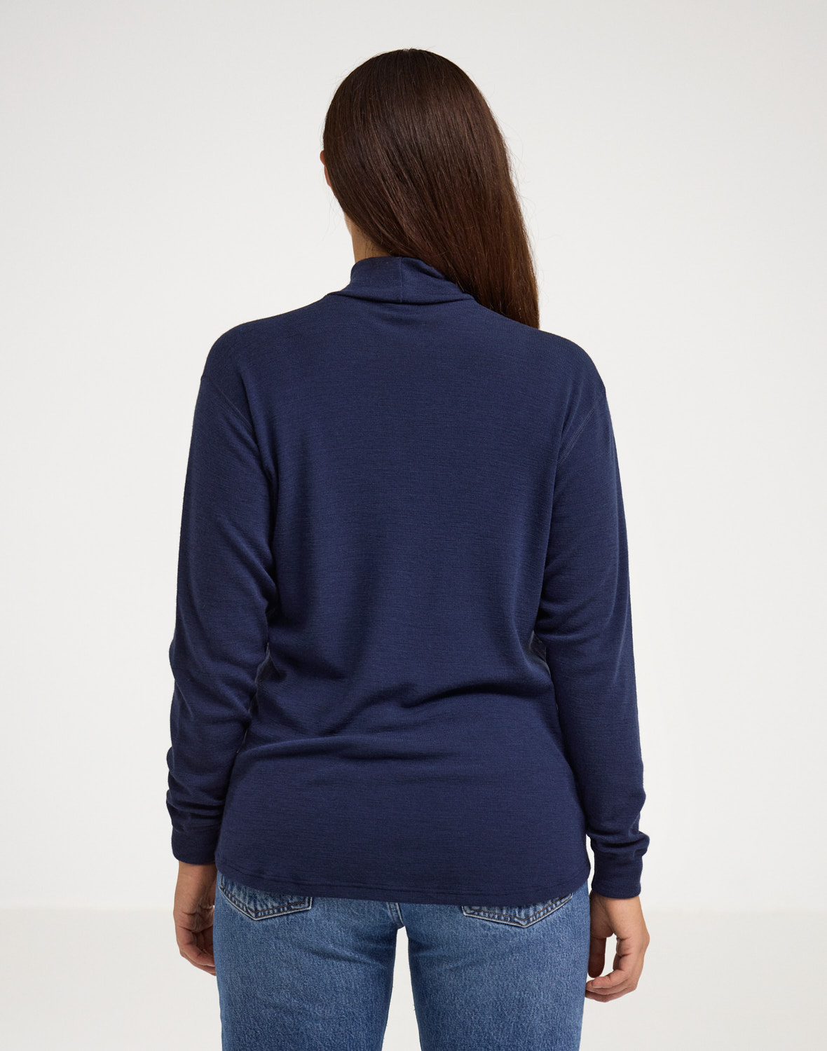 Shirt met hoge kraag van merinowol voor dames