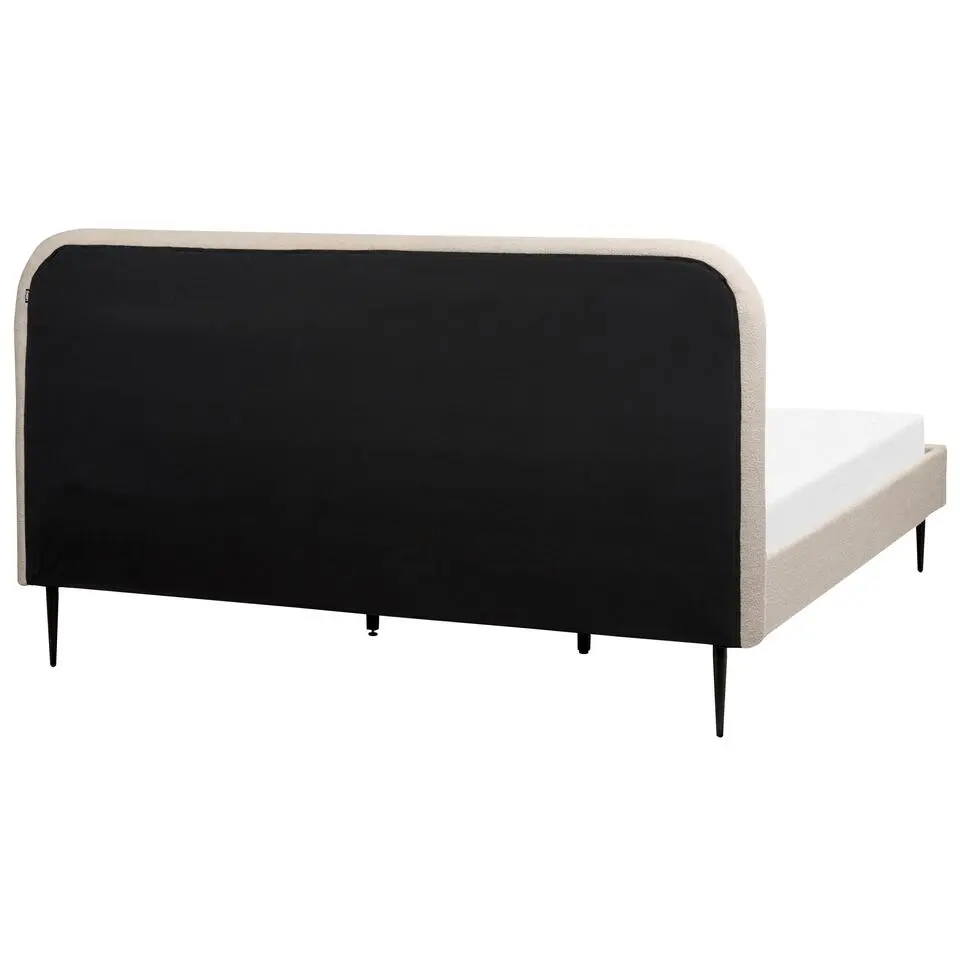 FLAYAT - Tweepersoonsbed - Beige - 180 x 200 cm - Bouclé