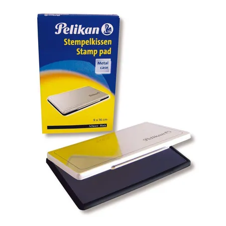 Pelikan Stempelkissen, schwarz, 9 x 16 cm, aus Metall