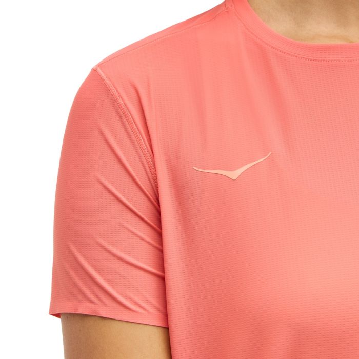 Hoka Dame T-shirts Airolite Run SS Tee Pink
