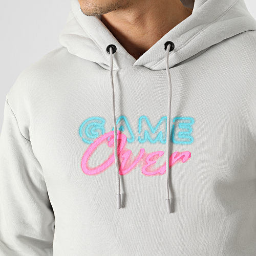 Sweat Capuche GK-1128 Gris Clair