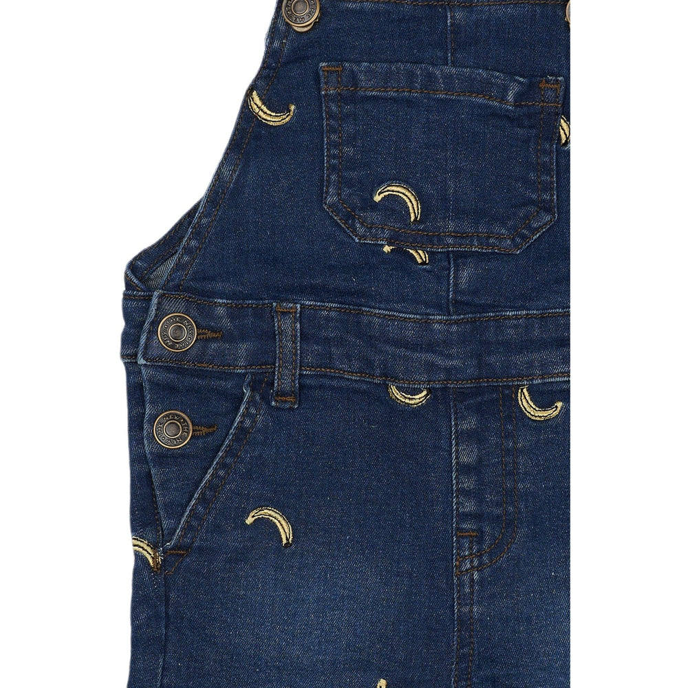 Køb THE NEW Siblings Medium Blue Denim Embroidery Otis Short Denim Dungarees
