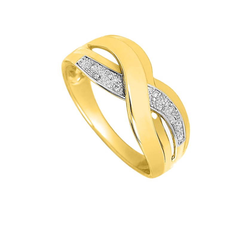 Bague Femme - Or 18 Carats - Diamant 0,05 Carats